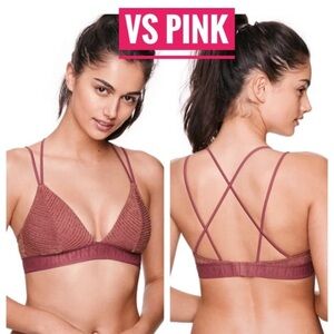 PINK Victoria's Secret triangle
Bralette, vs pink bralette ... size Large